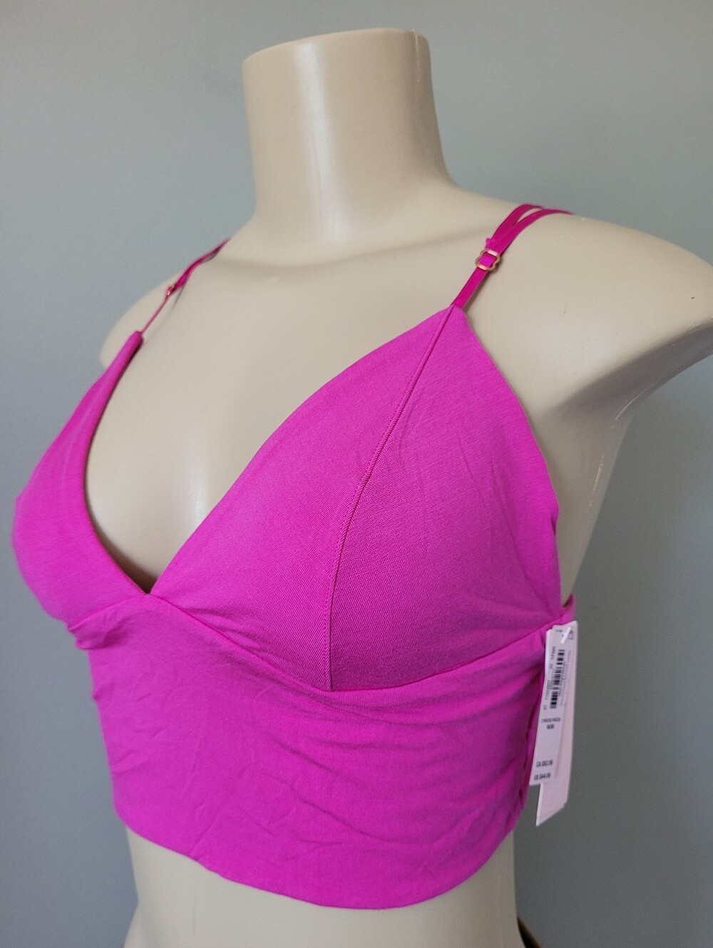 Victoria's Secret Stretch Modal Bright Pink Logo Bralette Crop Top Medium New
